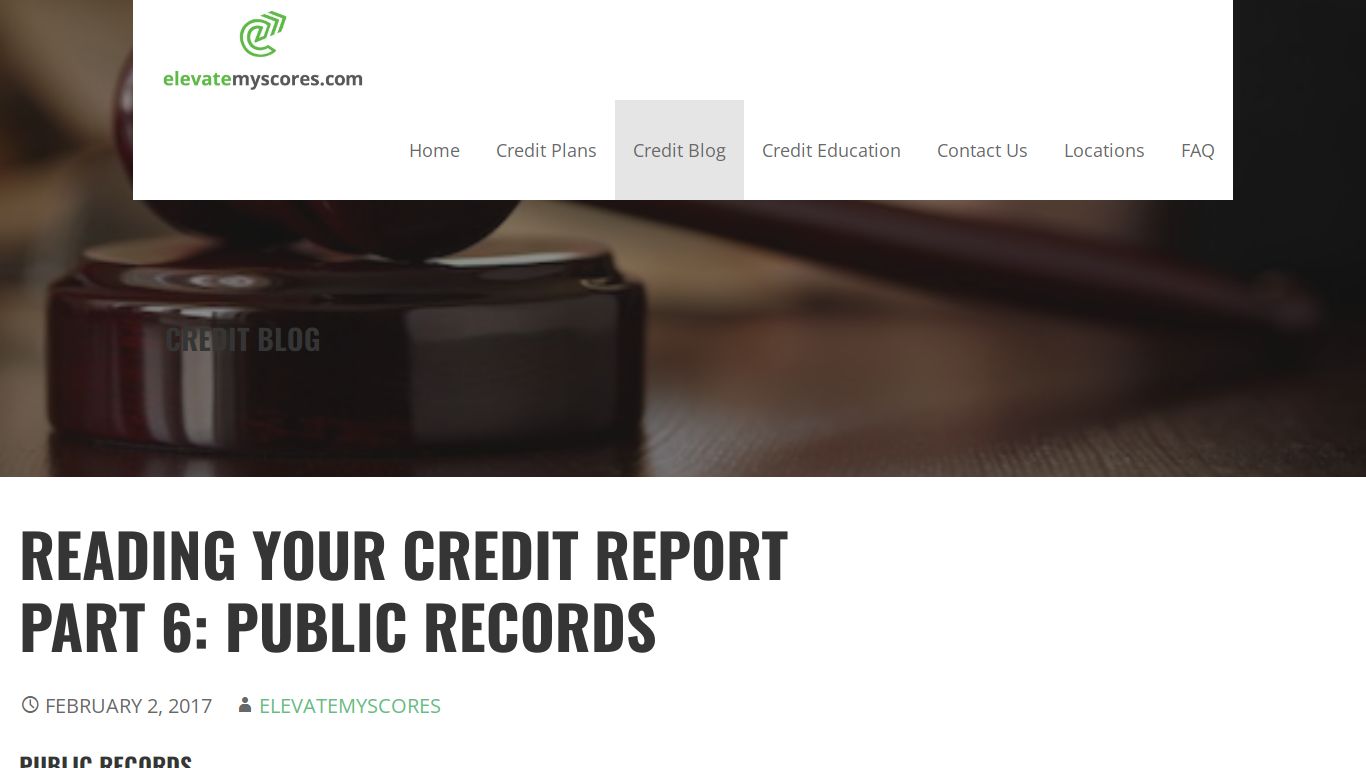 Reading your credit report Part 6: Public Records